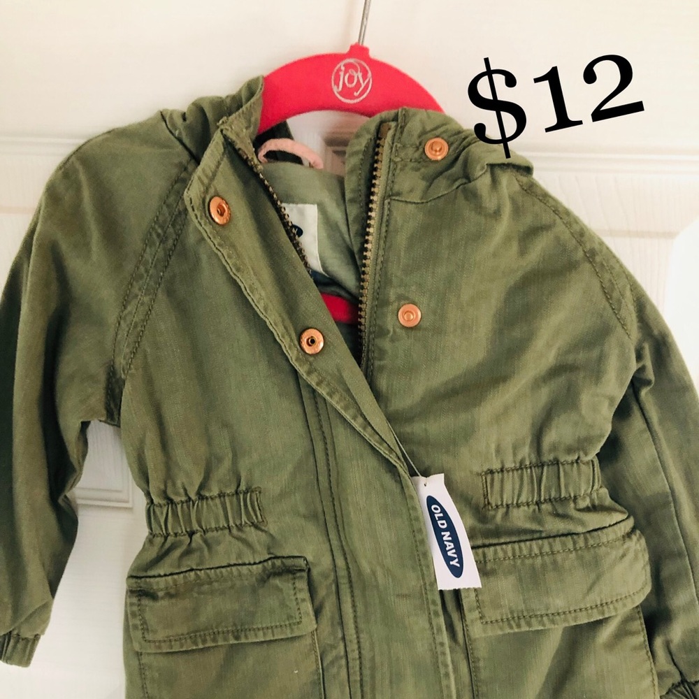 Toddler girl army jacket
